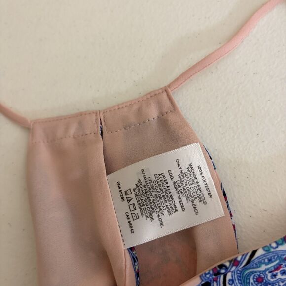 Express Tank Top Women's XS Barcelona Cami Sleeveless Printed Paisley Shirt - Picture 7 of 8